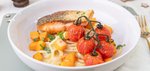 Pasta mit Lachs und Kürbis